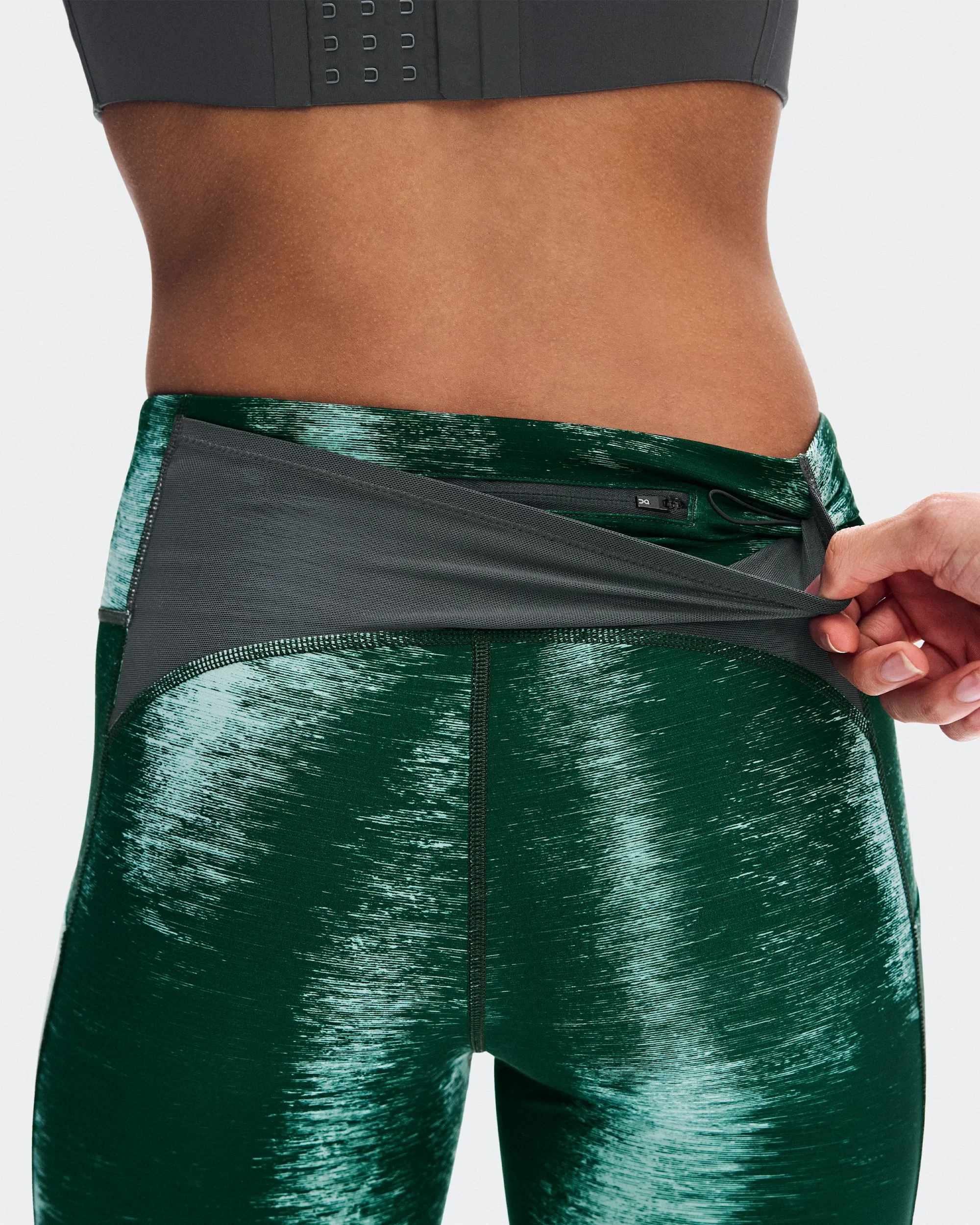 5. Colanți alergare On Performance Tights Terra W - verde Cove | Kaitoke