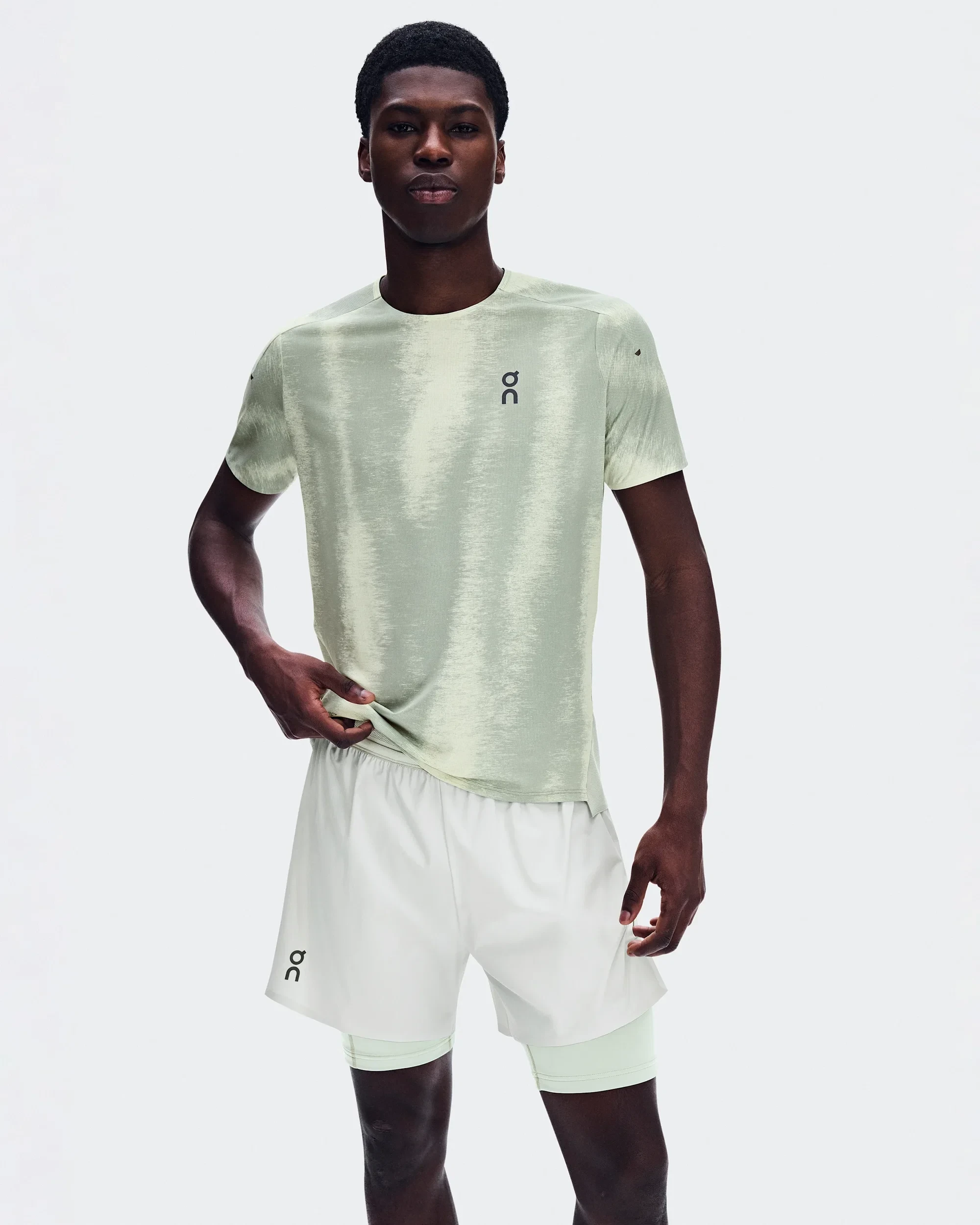 2. Tricou tehnic On Performance-T Terra - verde Seedling | Tin | alergare