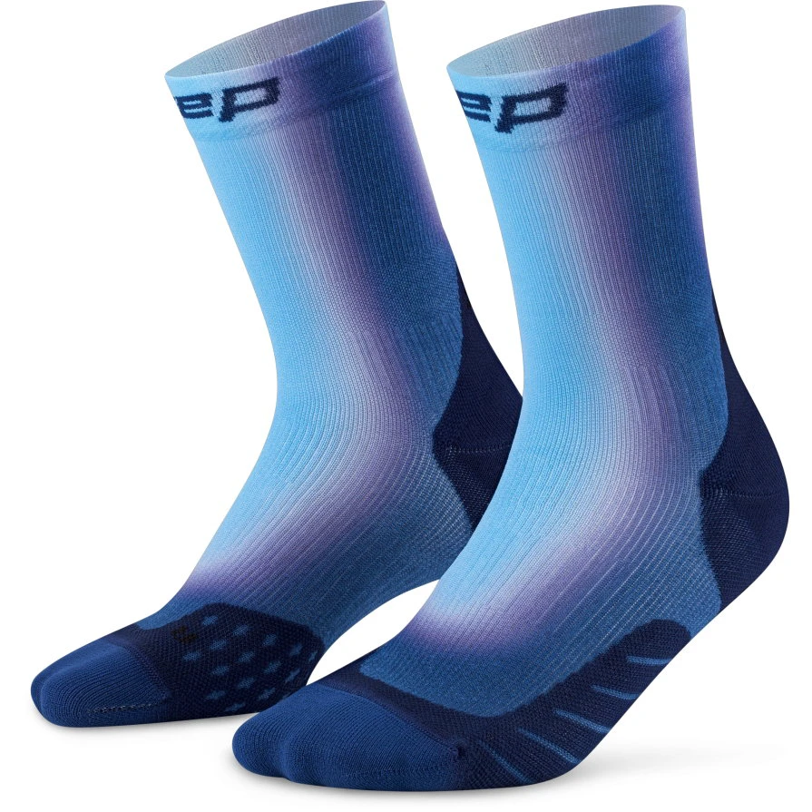2. Șosete compresie CEP Run Gradient Mid Cut 5.0 - albastru | alergare