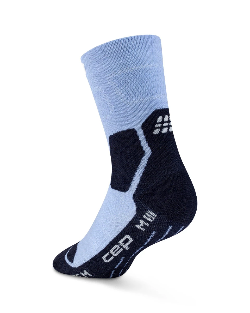 2. Șosete compresie hiking CEP Hiking Light Cushion Mid Cut - albastru deschis/bleumarin