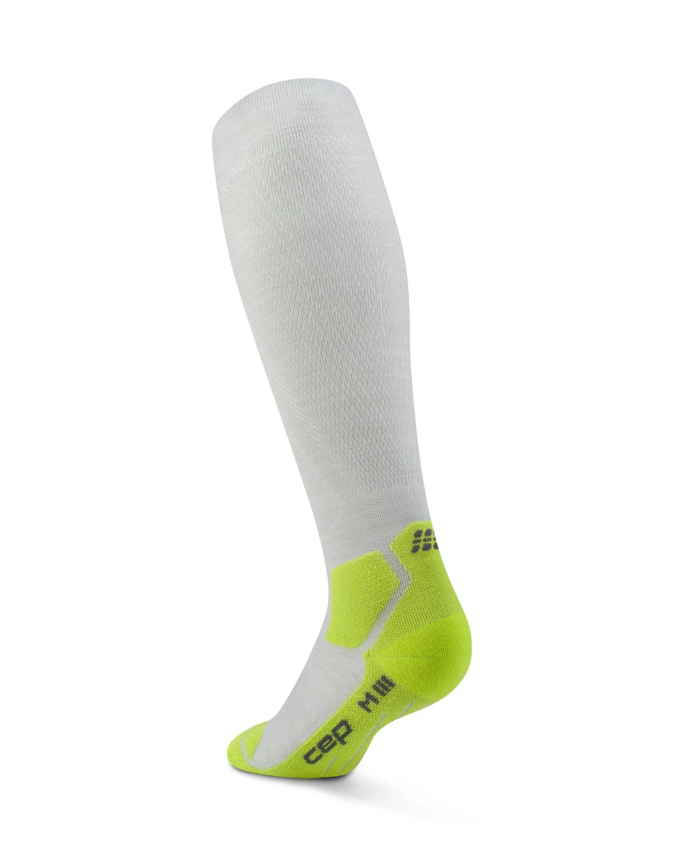 2. Șosete compresie înalte CEP Hiking Light Cushion - gri | acid lime | drumeții