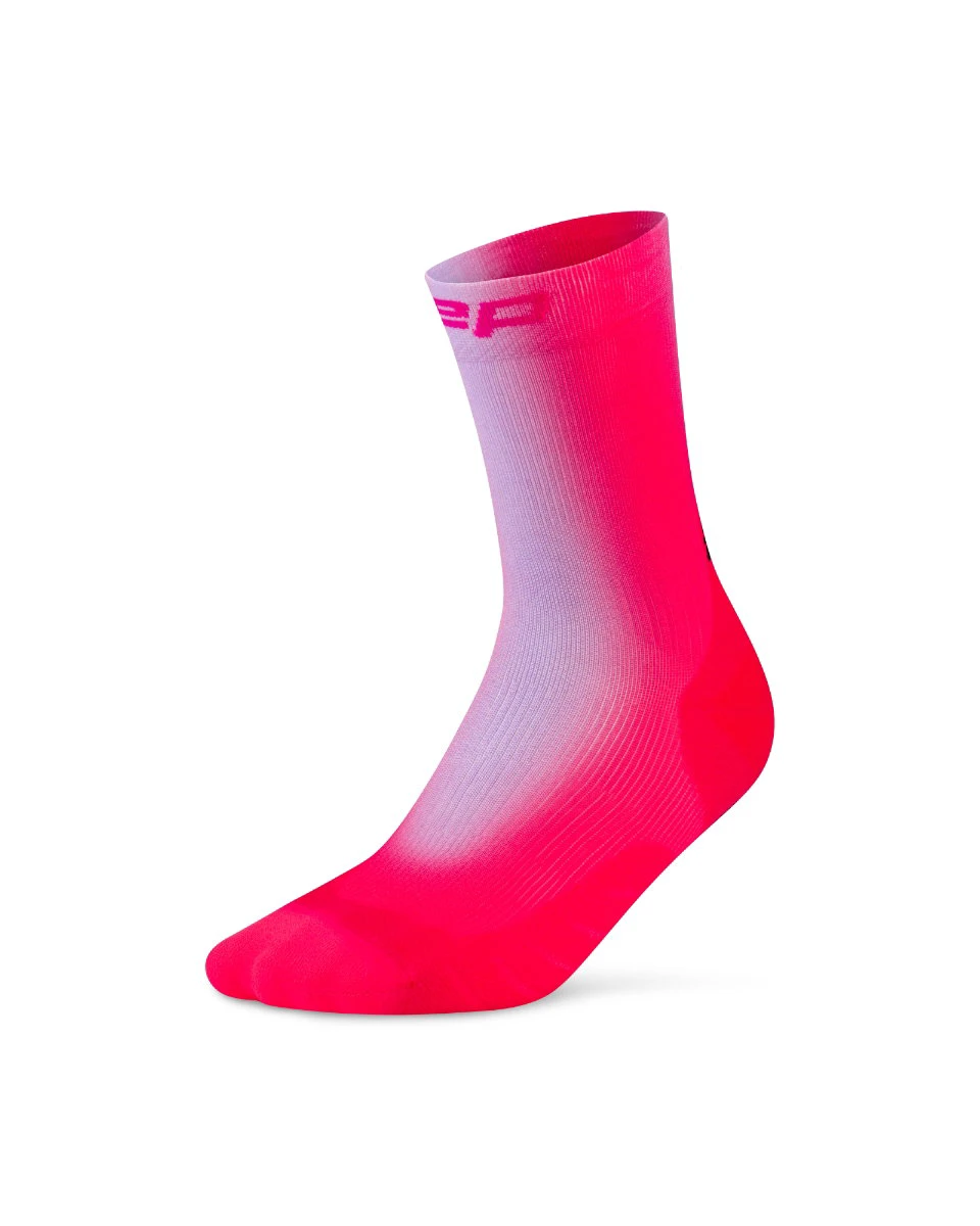 Șosete compresie CEP Run Edition Gradient 5.0 Mid Cut W - lila/roz - 225164