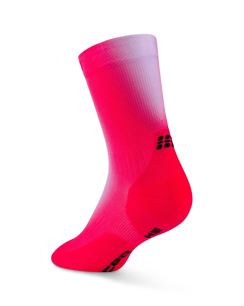 2. Șosete compresie CEP Run Edition Gradient 5.0 Mid Cut W - lila/roz