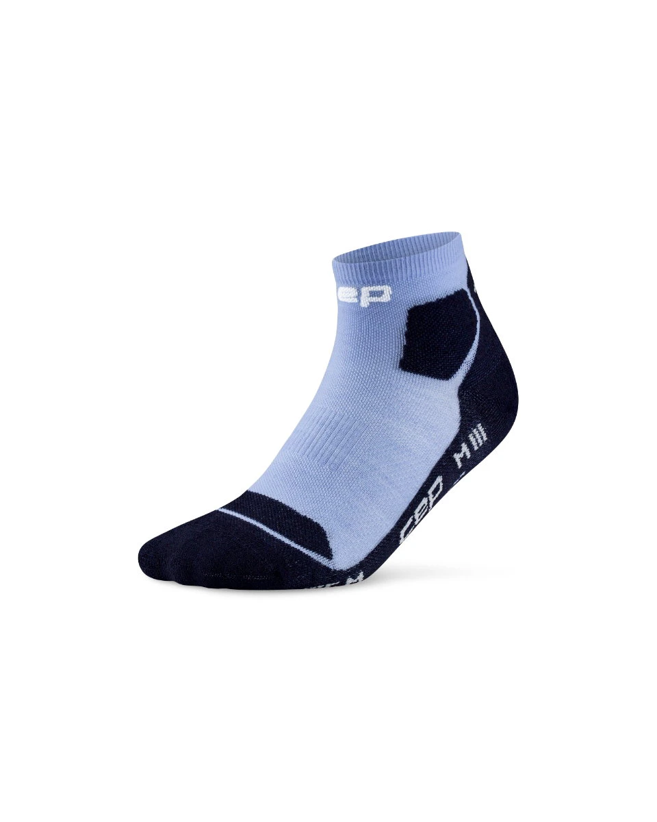 1. Șosete compresie hiking CEP Hiking Light Cushion Low Cut W - albastru deschis | bleumarin