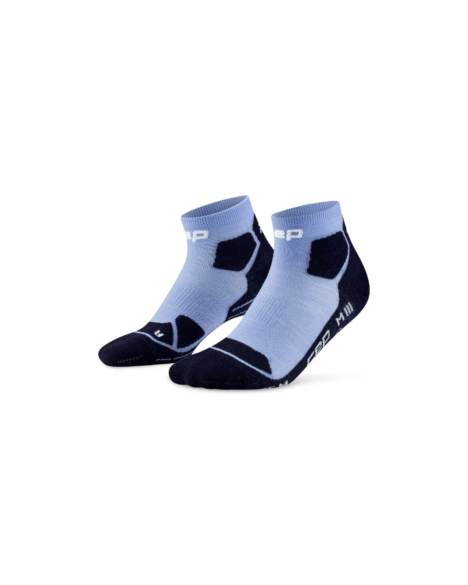 3. Șosete compresie hiking CEP Hiking Light Cushion Low Cut W - albastru deschis | bleumarin