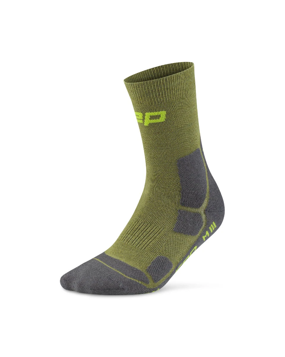 Șosete compresie CEP Hiking Mid Cushion - olive/gri | drumeții - 225565