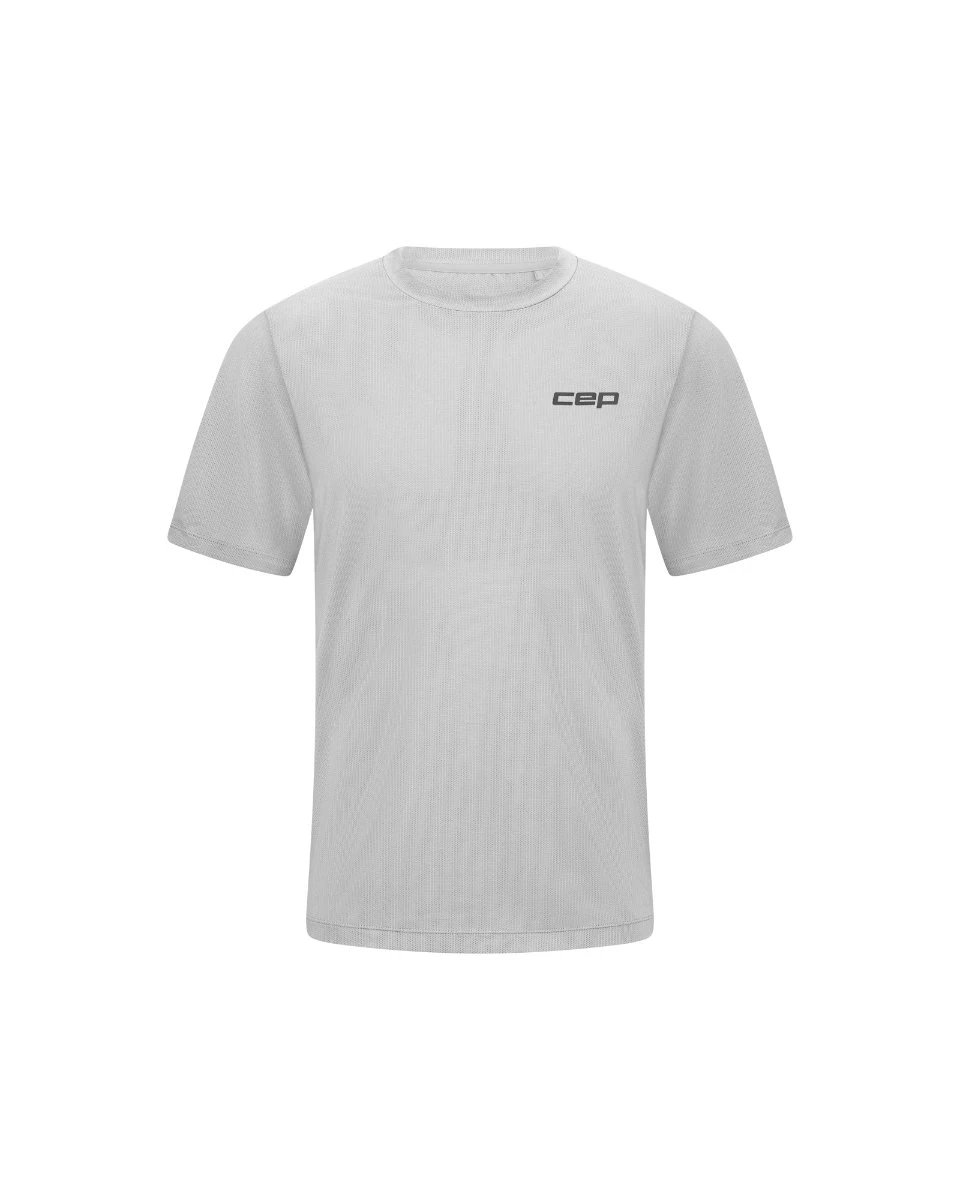 Tricou alergare CEP Core Run Short Sleeve - gri deschis | respirabil - 166923
