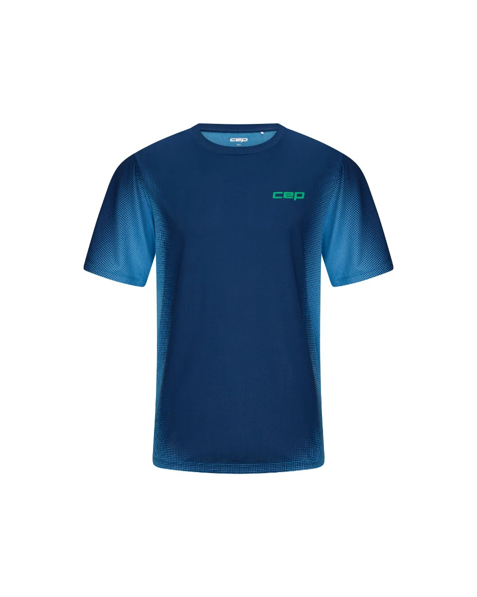 Tricou alergare CEP Core Run Short Sleeve - bleumarin fade | respirabil - 225617