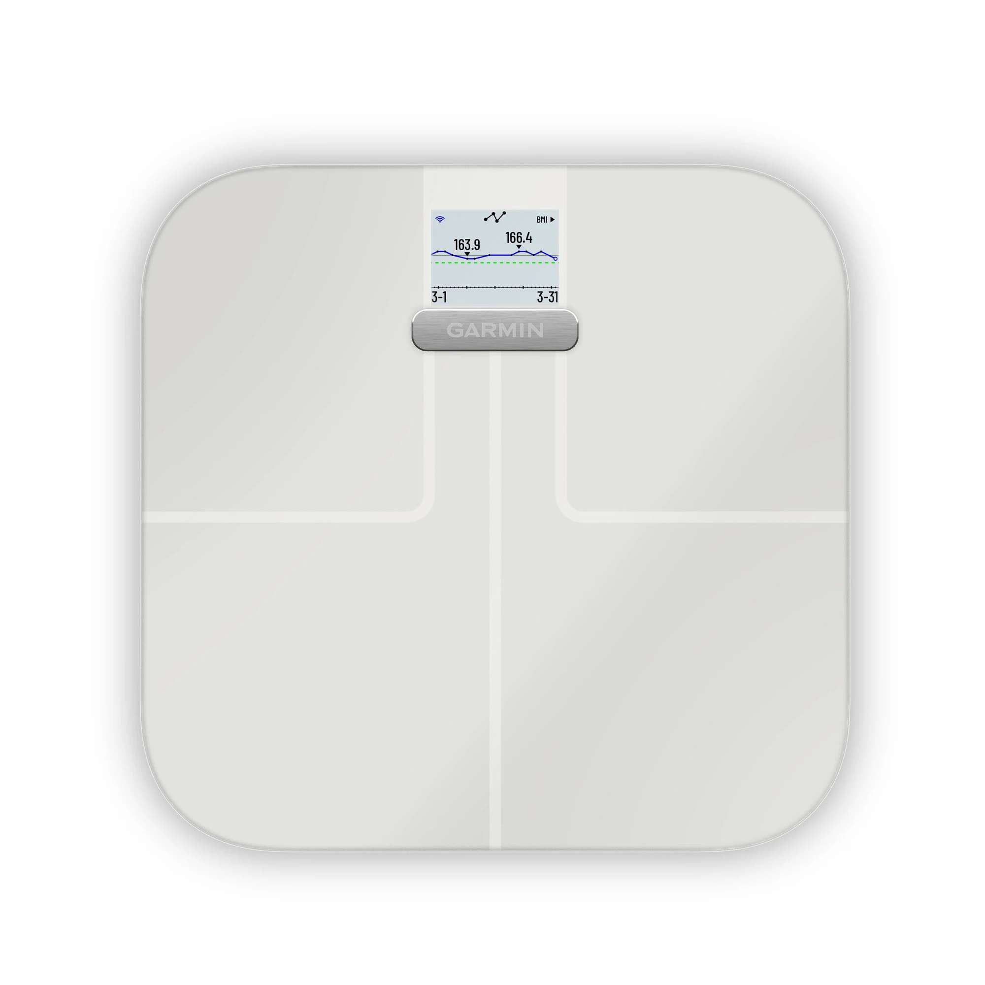 3. Garmin Index S2 Cântar Inteligent Alb | Analiză Corporală EU - alb
