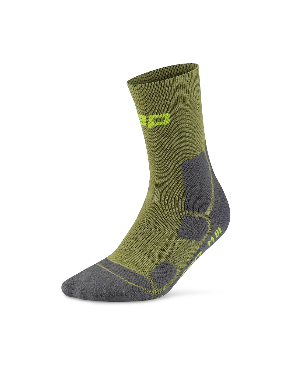 Șosete compresie hiking CEP Hiking Mid Cushion W - olive | gri - 225570