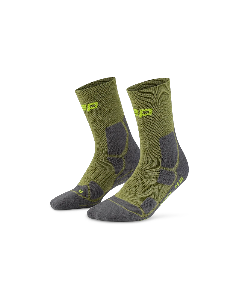 2. Șosete compresie hiking CEP Hiking Mid Cushion W - olive | gri