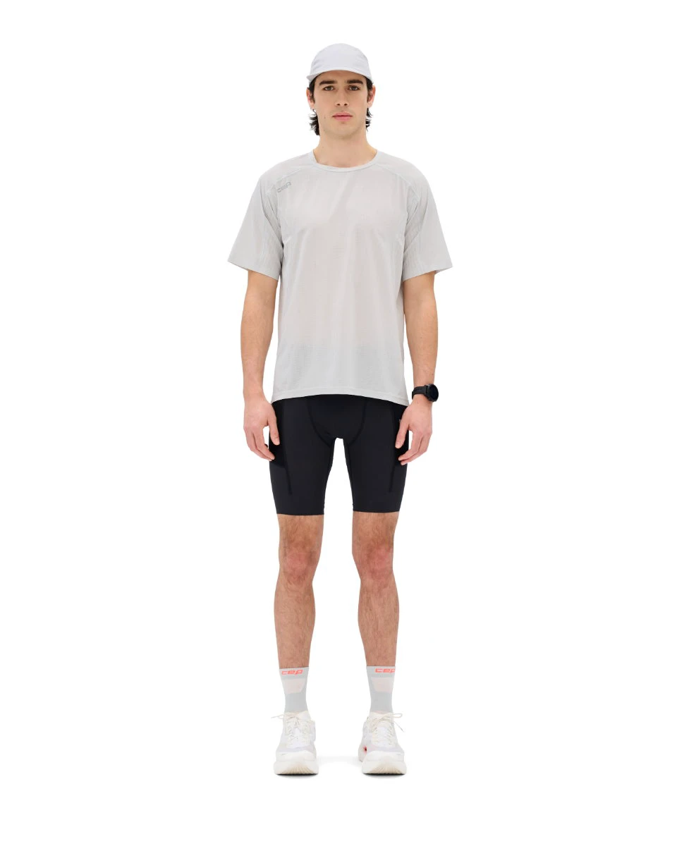 4. Tricou tehnic alergare CEP Pro Run Ultralight - gri deschis | ultraușor