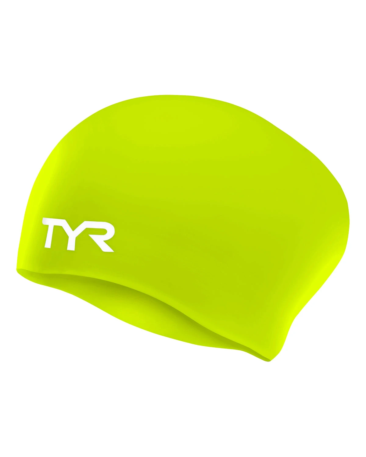 Cască înot silicon TYR Long Hair - verde Limelight | fără cute - 227849