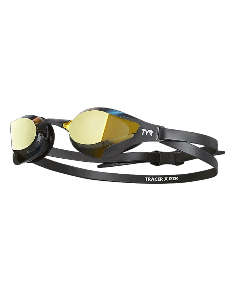 1. Ochelari înot TYR Tracer-X RZR Racing - auriu/negru | anti-aburire