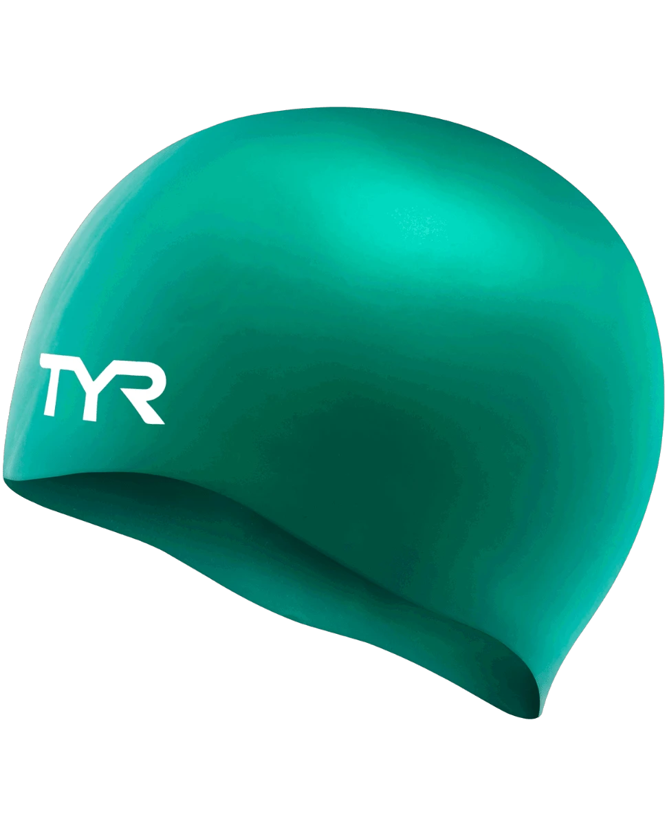 Cască înot silicon TYR Wrinkle-Free - verde | fără cute - 141391