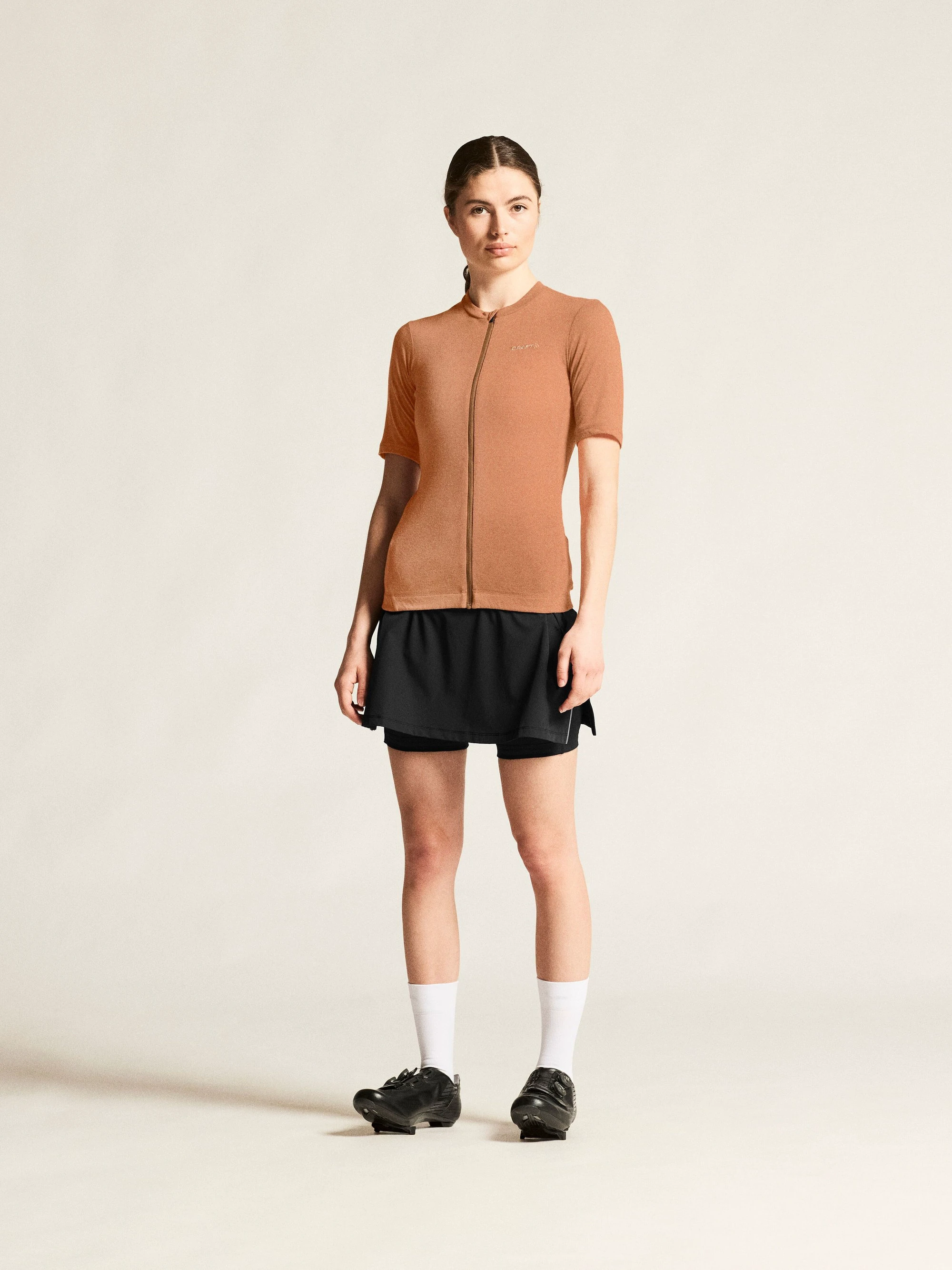 1. Tricou ciclism Craft Everyday Wool SS Jersey damă - caramel