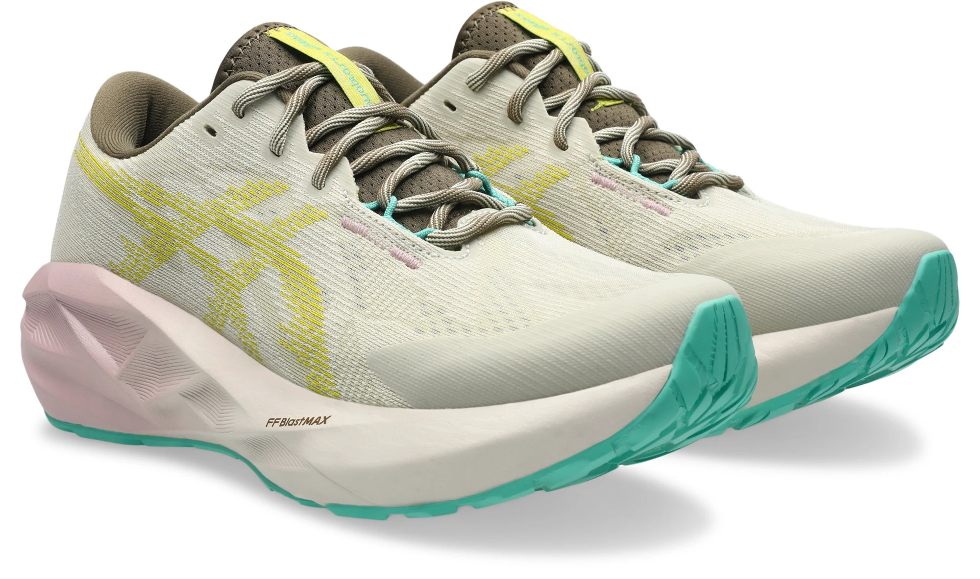 1. Pantofi alergare trail ASICS Novablast 5 TR damă - Light Dust | Cacti