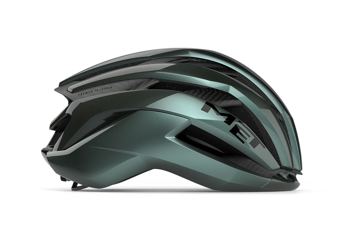 1. Casca ciclism MET Trenta 3K Carbon - hyper teal lucios