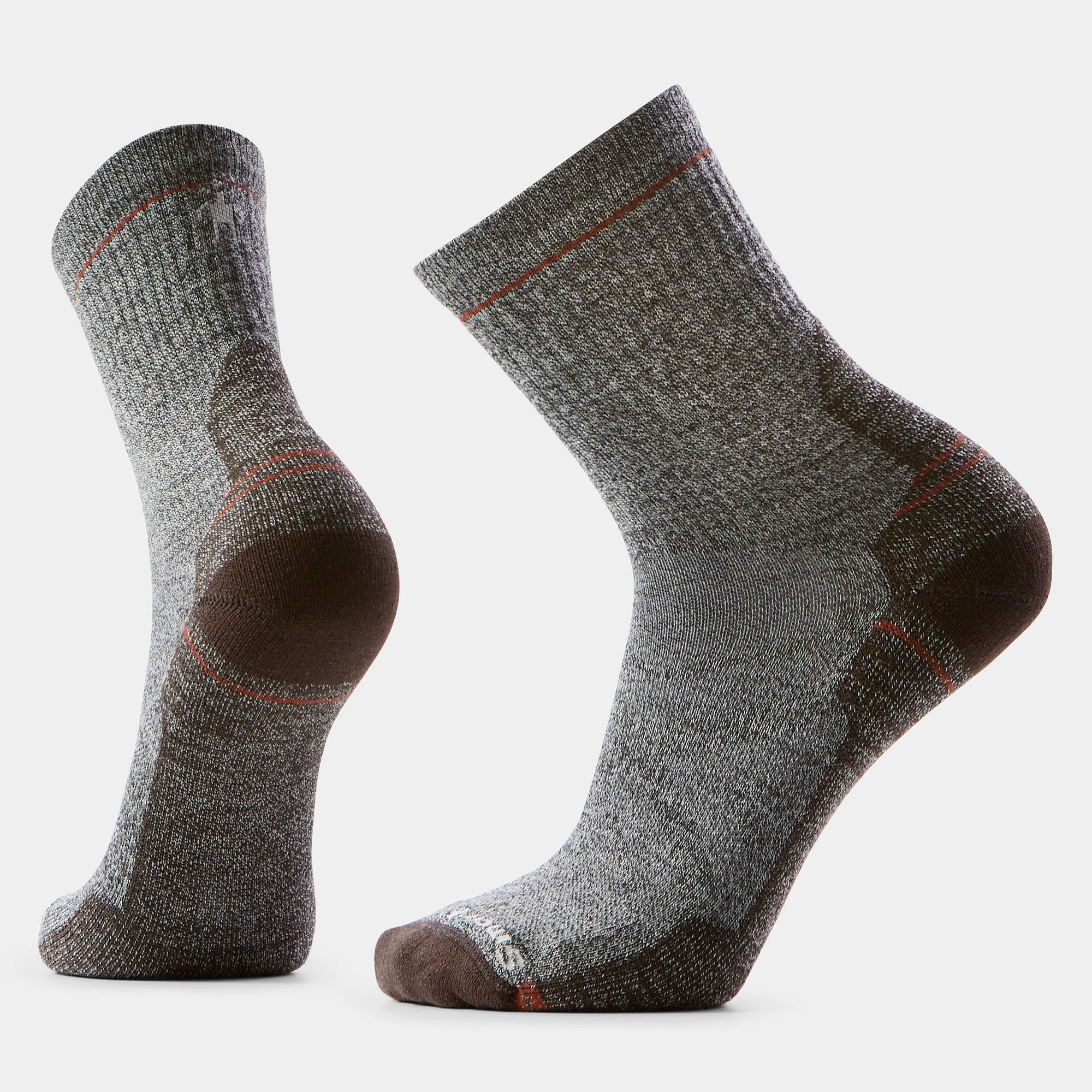 1. Șosete trekking Smartwool Hike Mid Crew Light Cushion bărbați - gri antracit