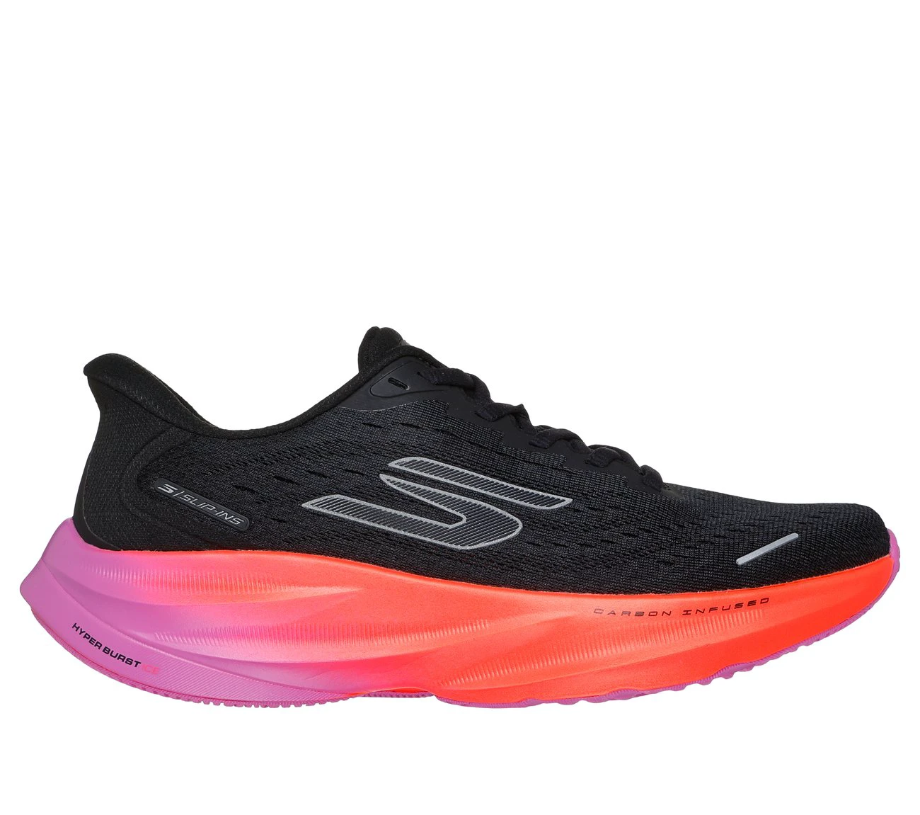1. Pantofi alergare Skechers Hands Free Slip-Ins Aero Spark damă - negru mov roz