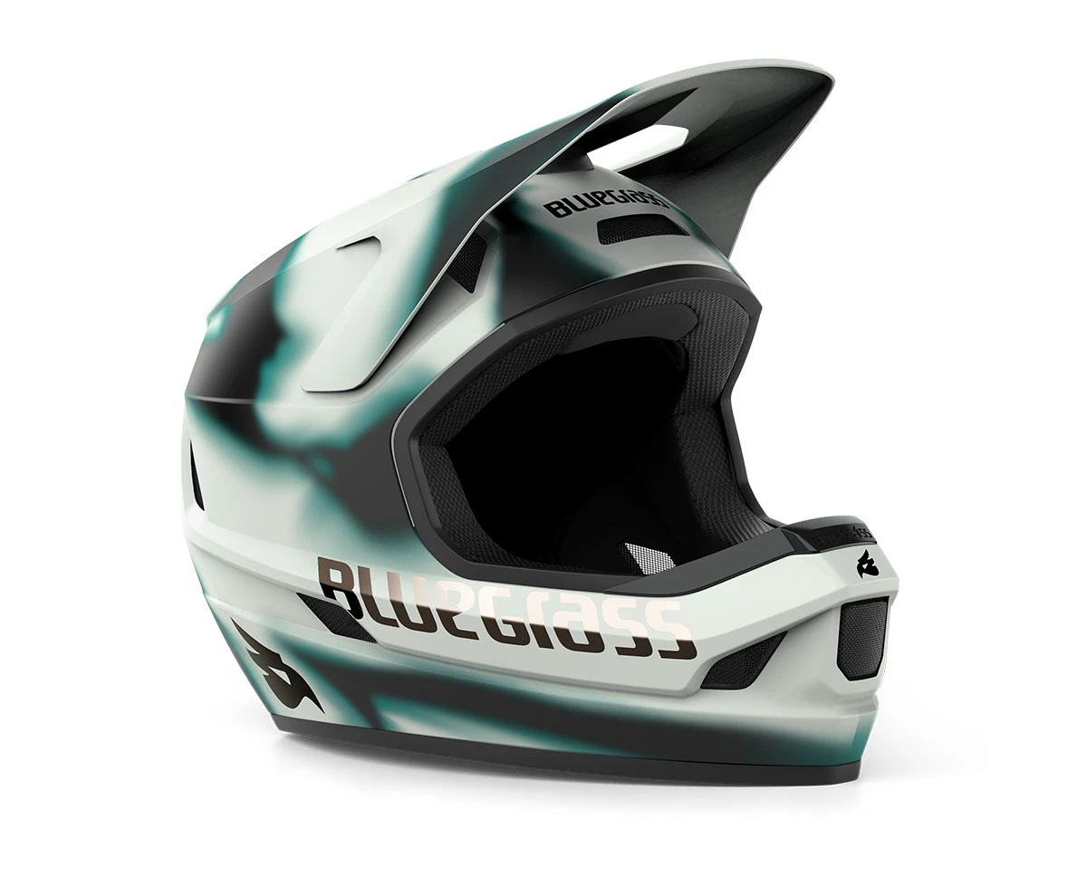 1. Casca MTB Bluegrass Legit Mips - alb-verde mentolat mat