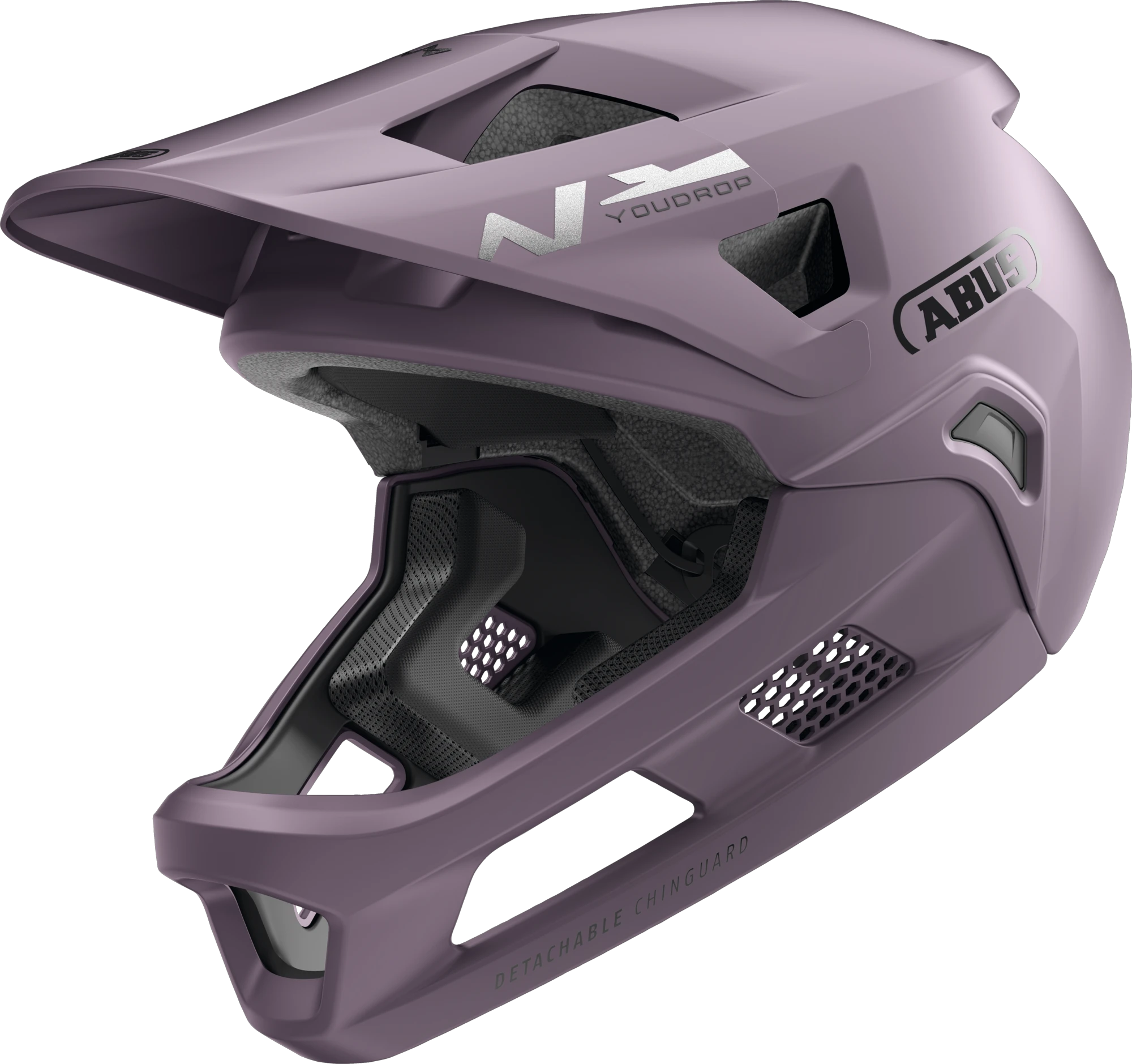 1. Cască copii MTB full-face Abus YouDrop FF - mov prăfuit