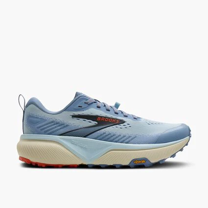 1. Pantofi alergare trail Brooks Cascadia 20 damă - albastru pastel cu corai