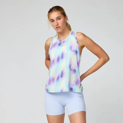 1. Maiou alergare Brooks Dash Tank Printed damă - mov