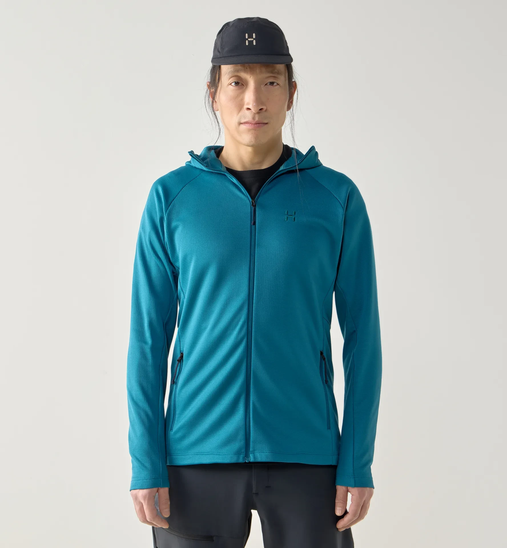 1. Hanorac Haglöfs Korp Mid Hood bărbați - turcoaz