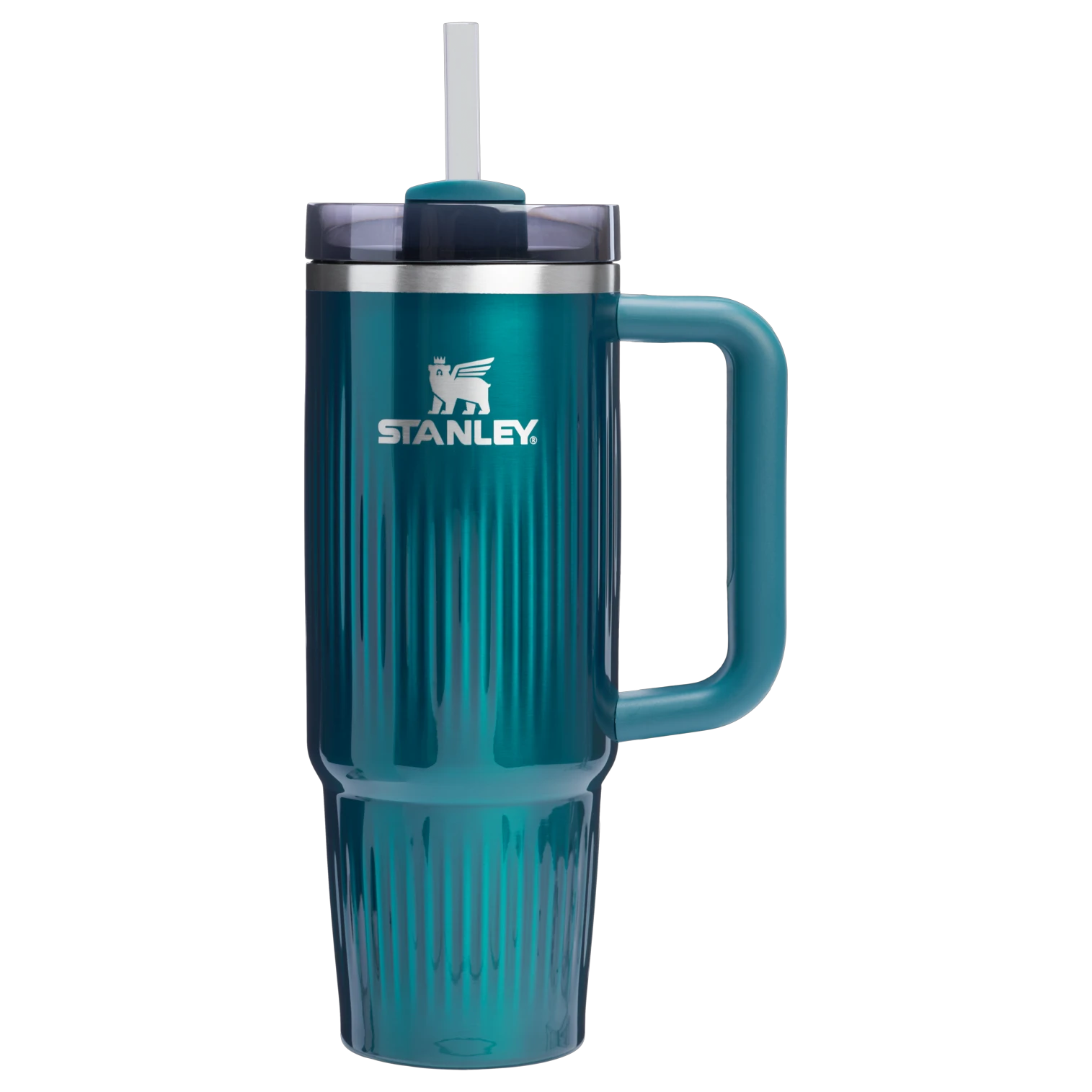 Pahar termoizolant Stanley Quencher H2.0 Fluted cu pai 0.88L - Marina Shine - 229429