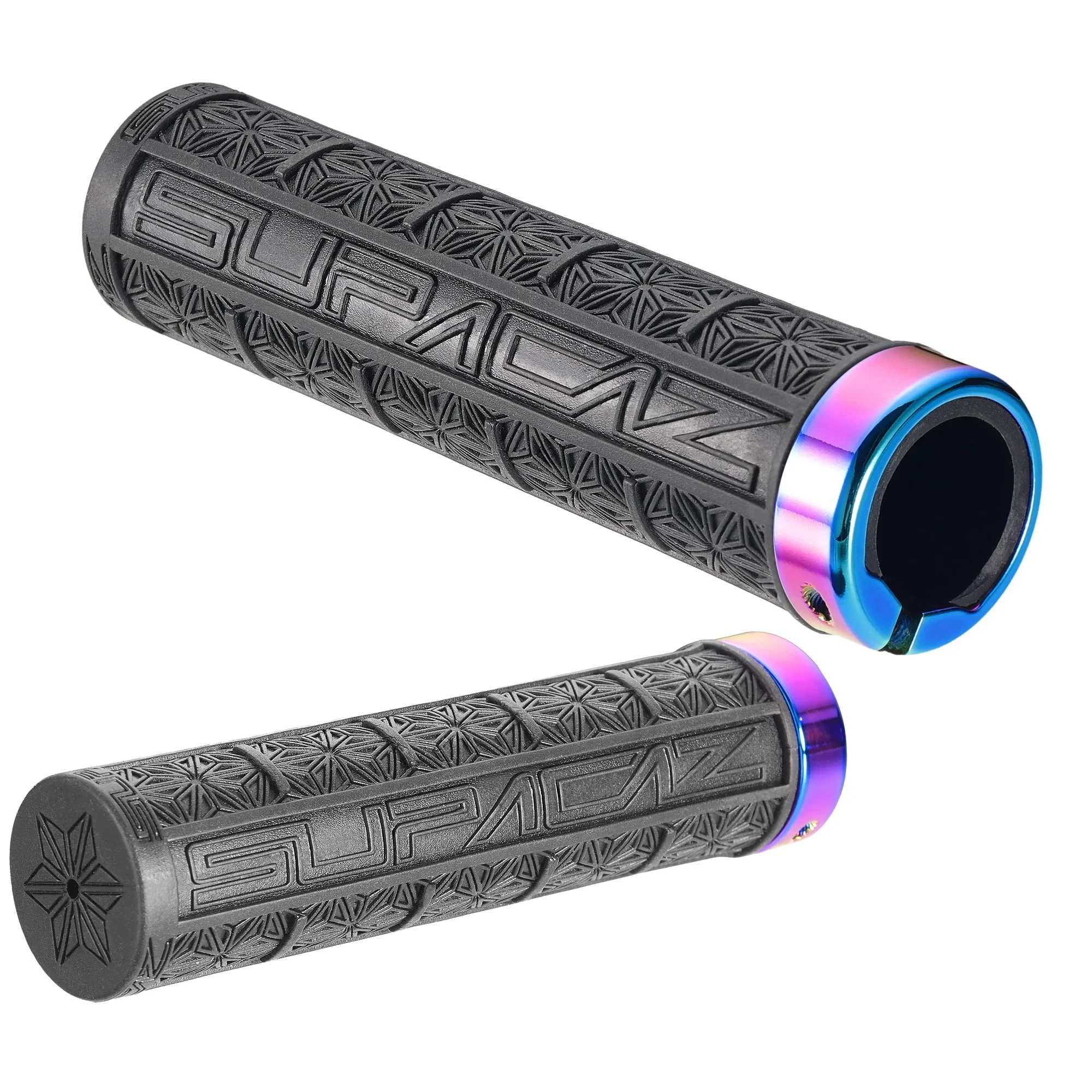 1. Mansoane MTB Supacaz Grizips - negru cu inele Oil Slick
