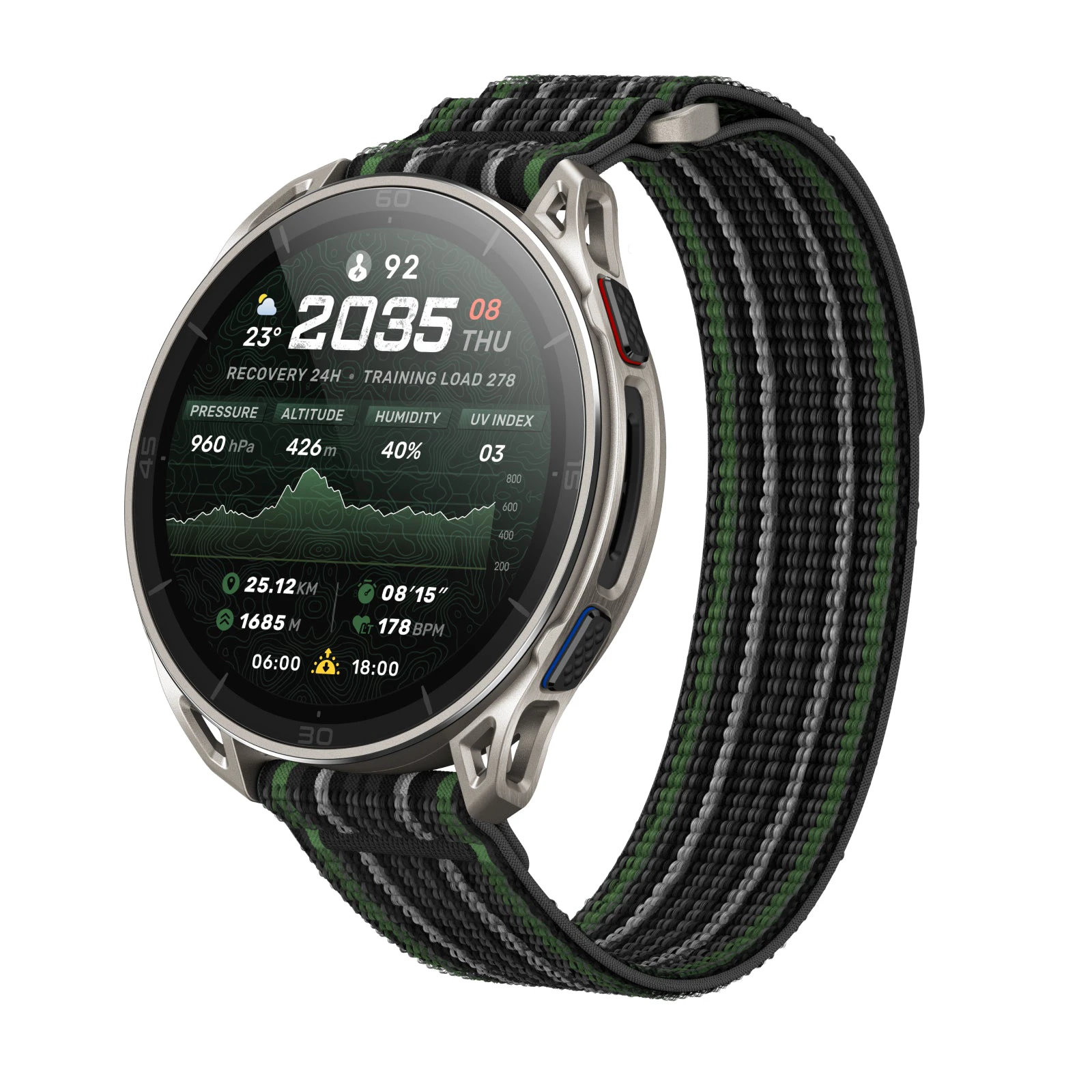 1. Amazfit Cheetah 2 Ultra, ceas smartwatch trail running GPS, carcasa titan - Titanium 47mm