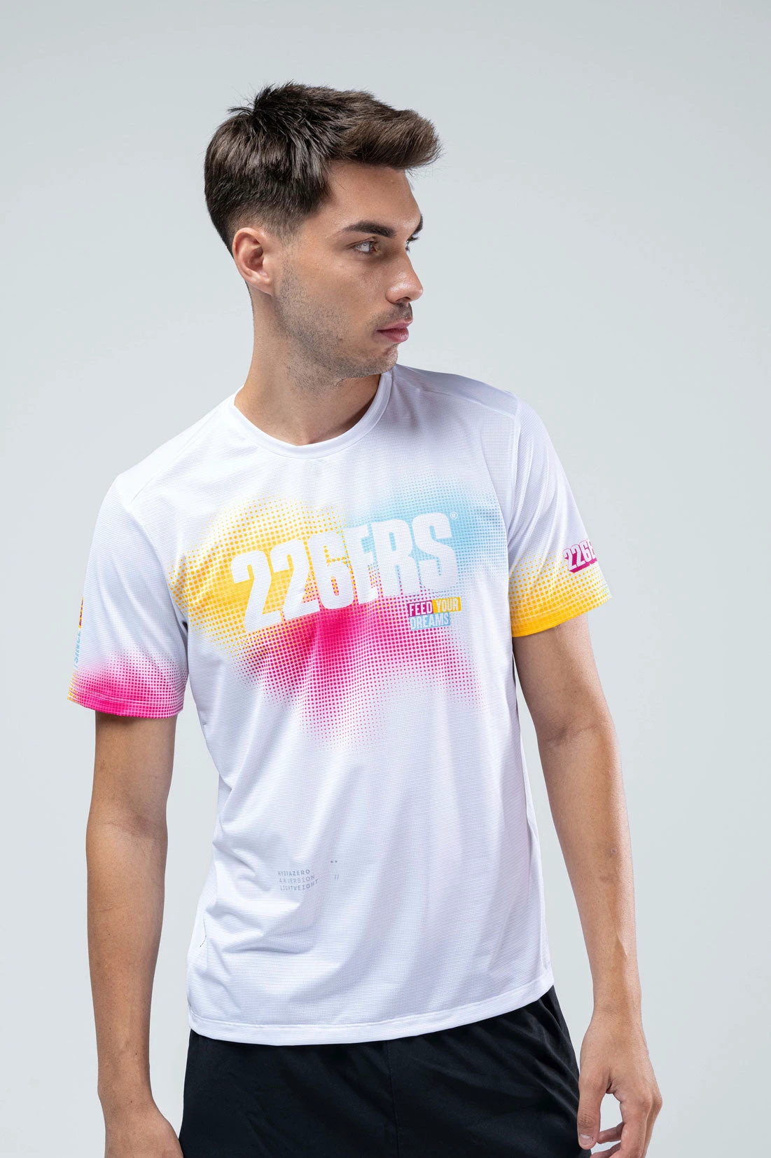 1. Tricou alergare Gobik Flash Hydrazero bărbați - alb multicolor