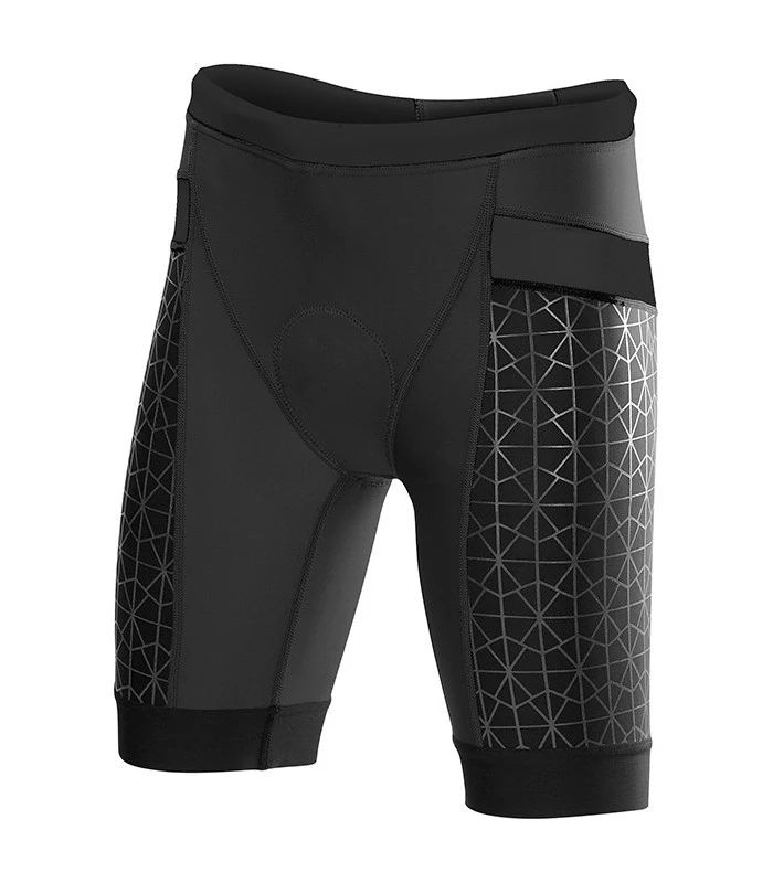 1. Pantaloni scurți triatlon TYR Competitor 8" damă - negru