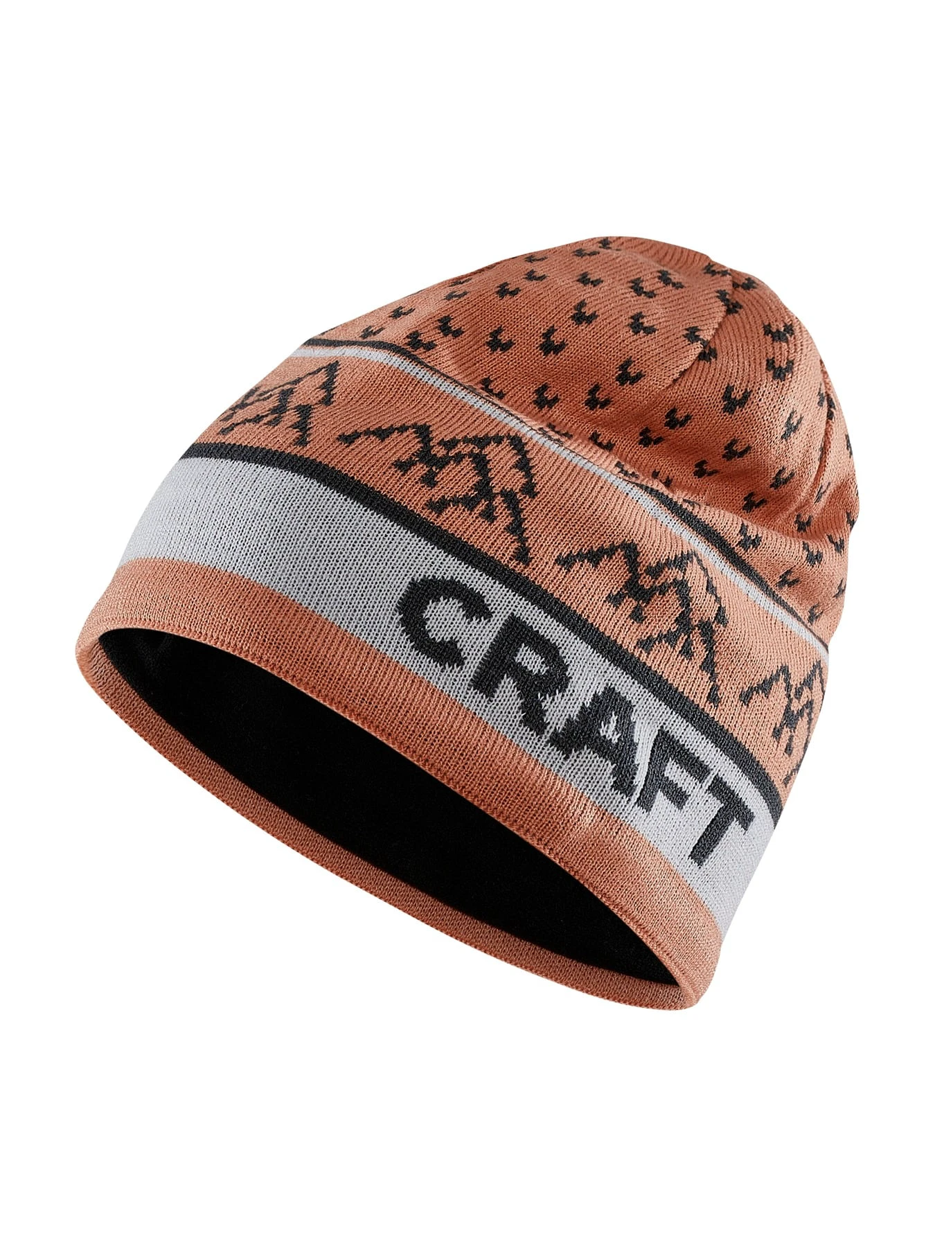 1. Căciulă Craft CORE Backcountry Knit Hat - portocaliu/gri (glow-ash)