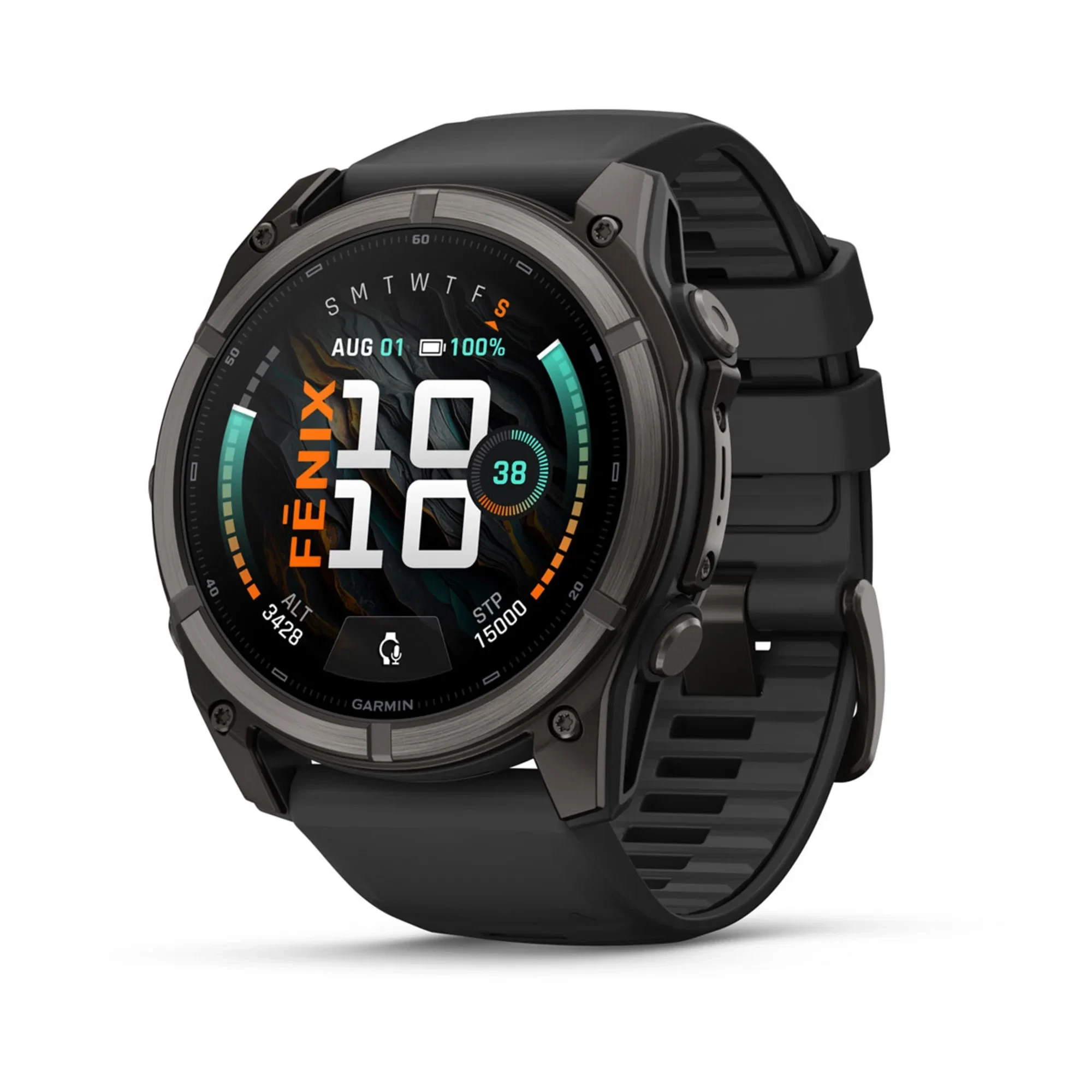 1. Garmin Fenix 9 AMOLED - 51 mm Titan DLC Carbon - Smartwatch Multisport Premium cu AMOLED