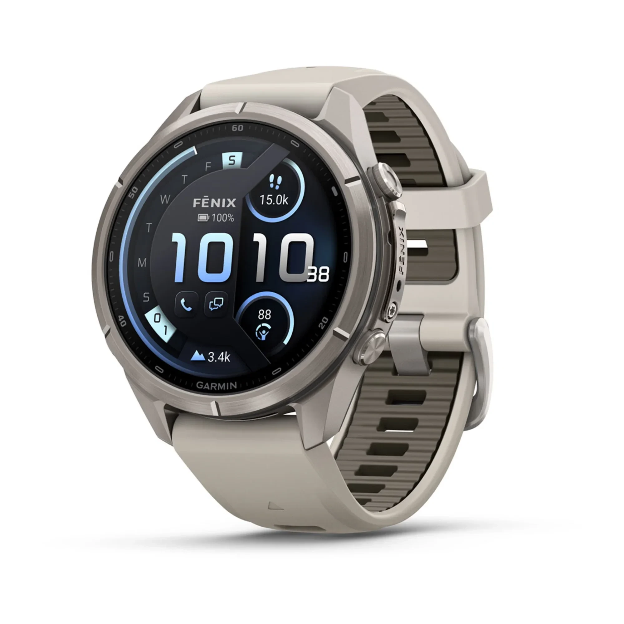 1. Garmin Fenix 9 Pro AMOLED inReach - 43 mm Titan Fog Gray - Smartwatch Multisport Premium cu AMOLED