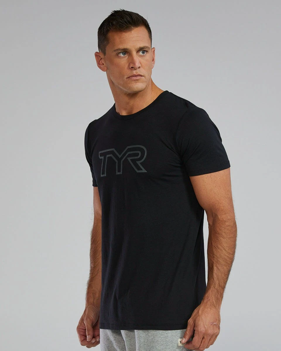 Tricou tehnic TYR Ultrasoft Lightweight - negru | confortabil și durabil - 159202