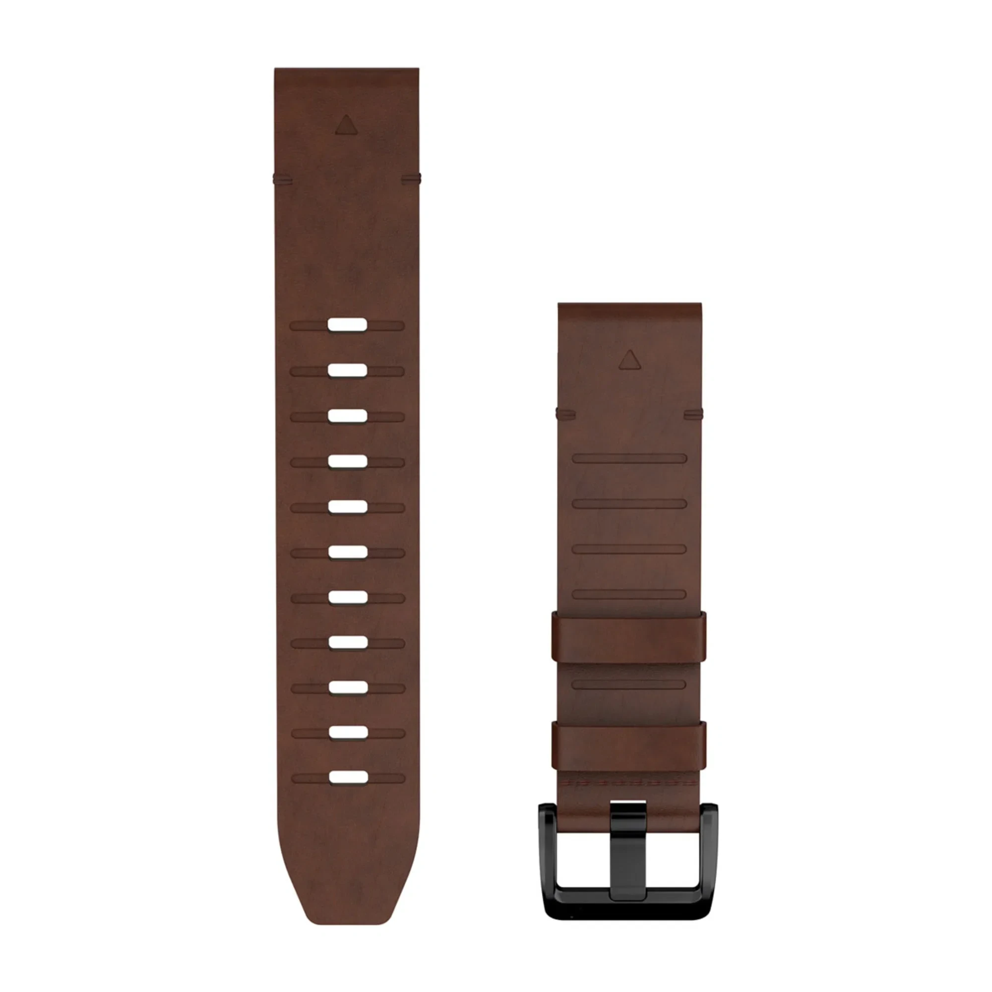 1. Garmin QuickFit 22 - curea piele - maro Walnut