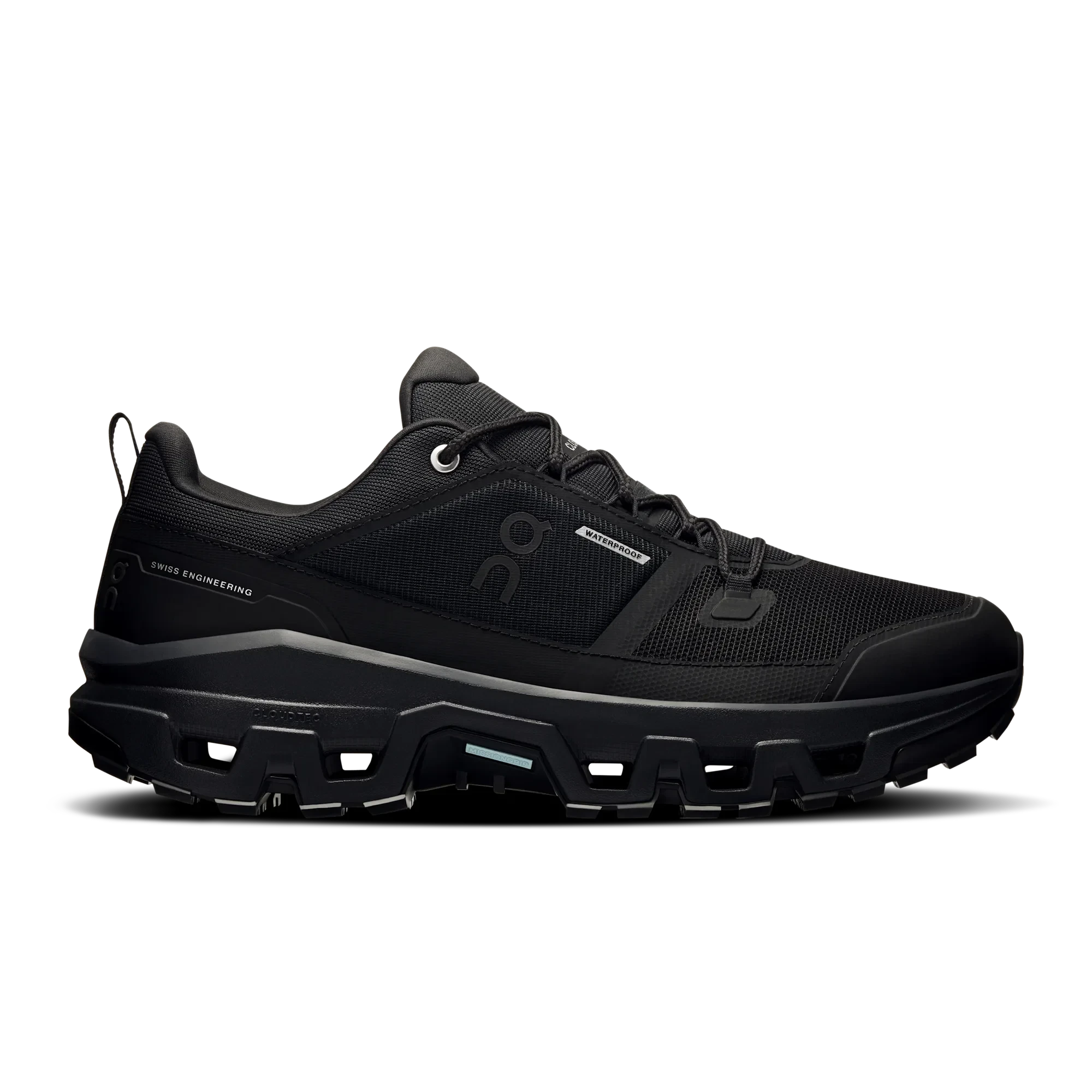 1. Pantofi hiking On Cloudrock Low WP - impermeabili trail - Black | Black