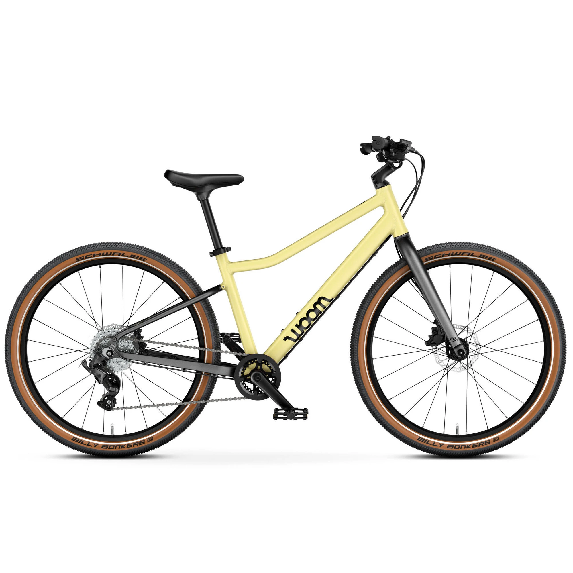 Bicicleta copii Woom 5 Explore cu roti 24" galben Mellow Yellow - 236834