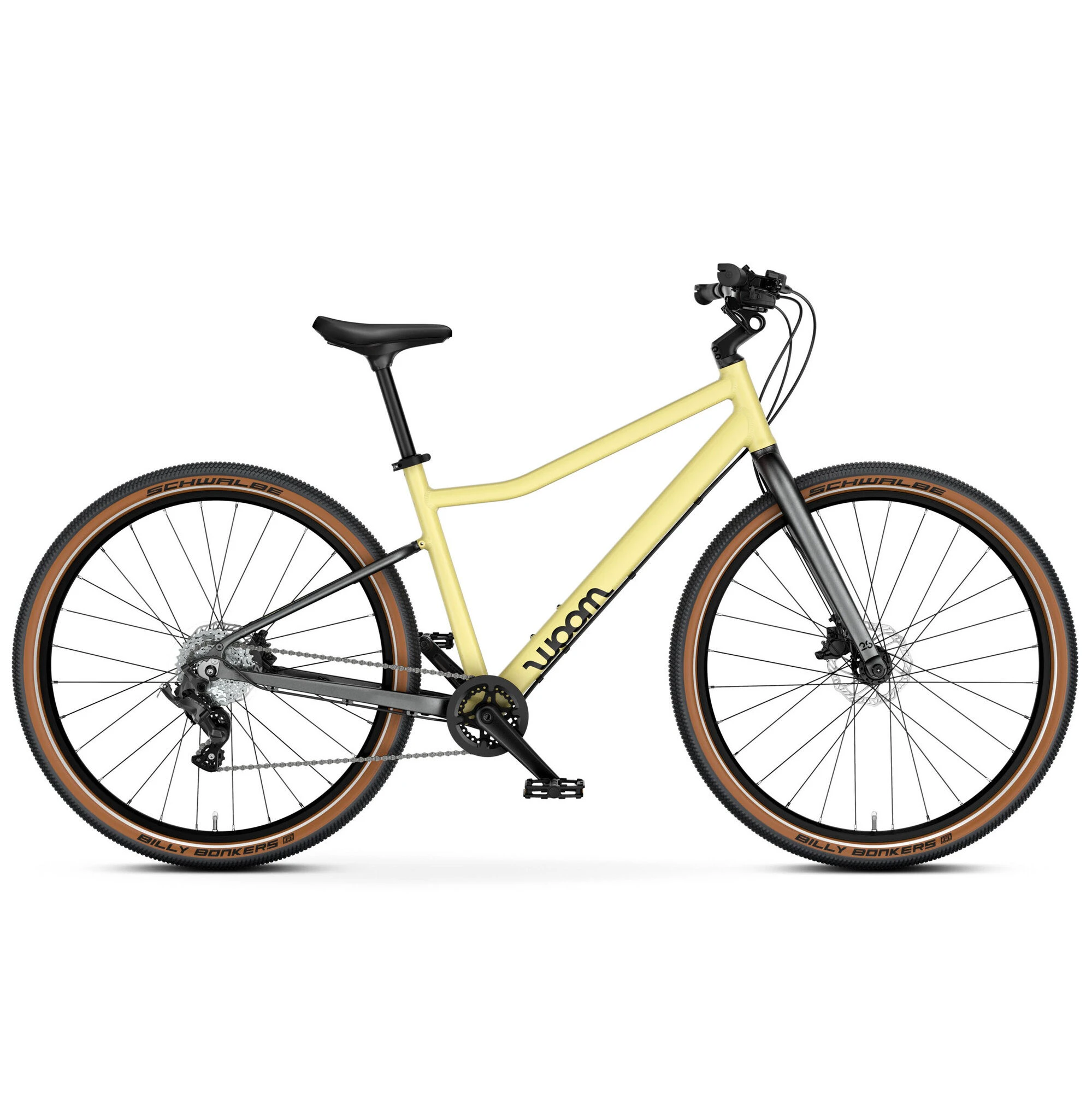 Bicicleta copii Woom 6 Explore cu roti 26" galben Mellow Yellow - 236835