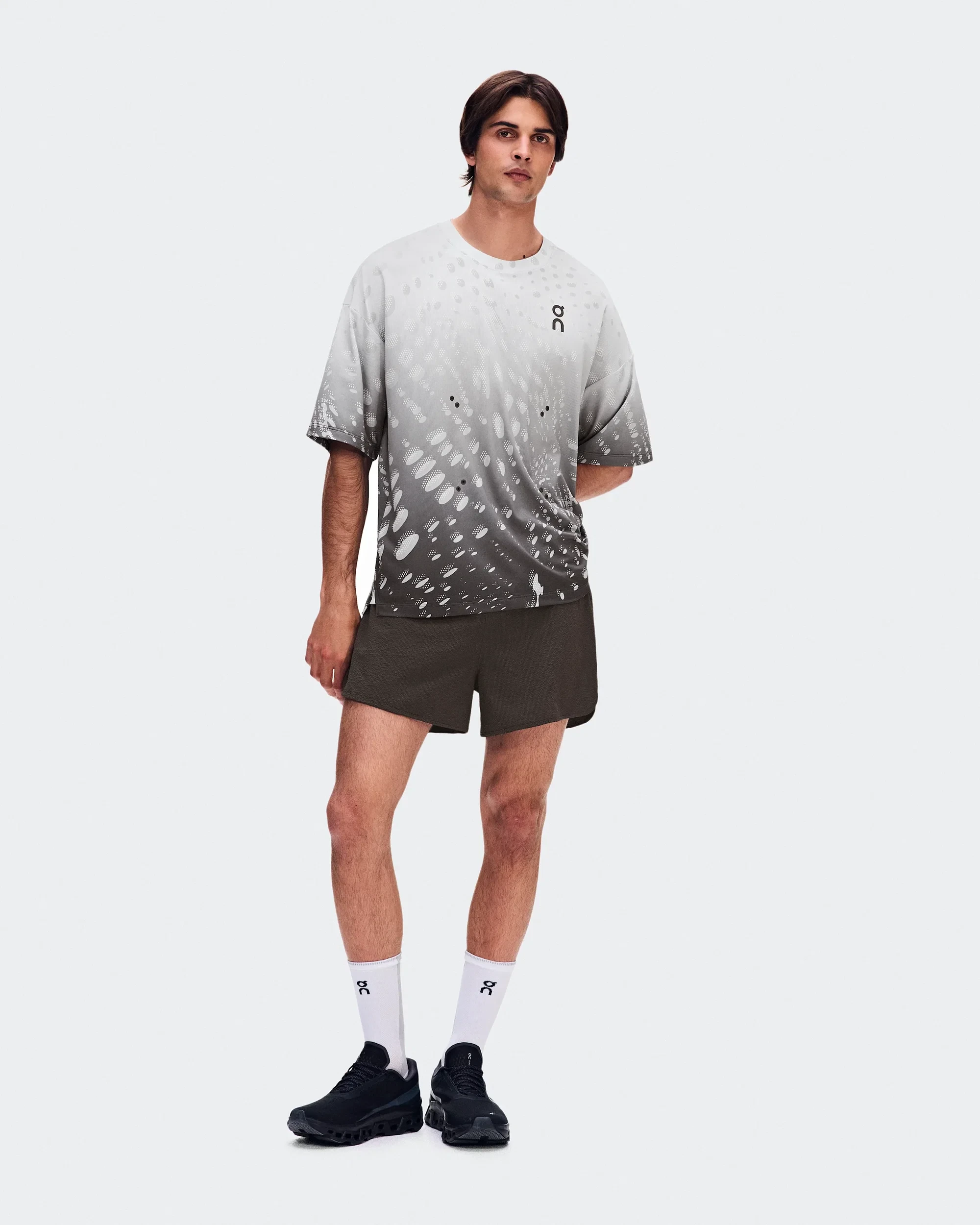 1. Tricou alergare On Performance Volt-T - Espresso | reciclat