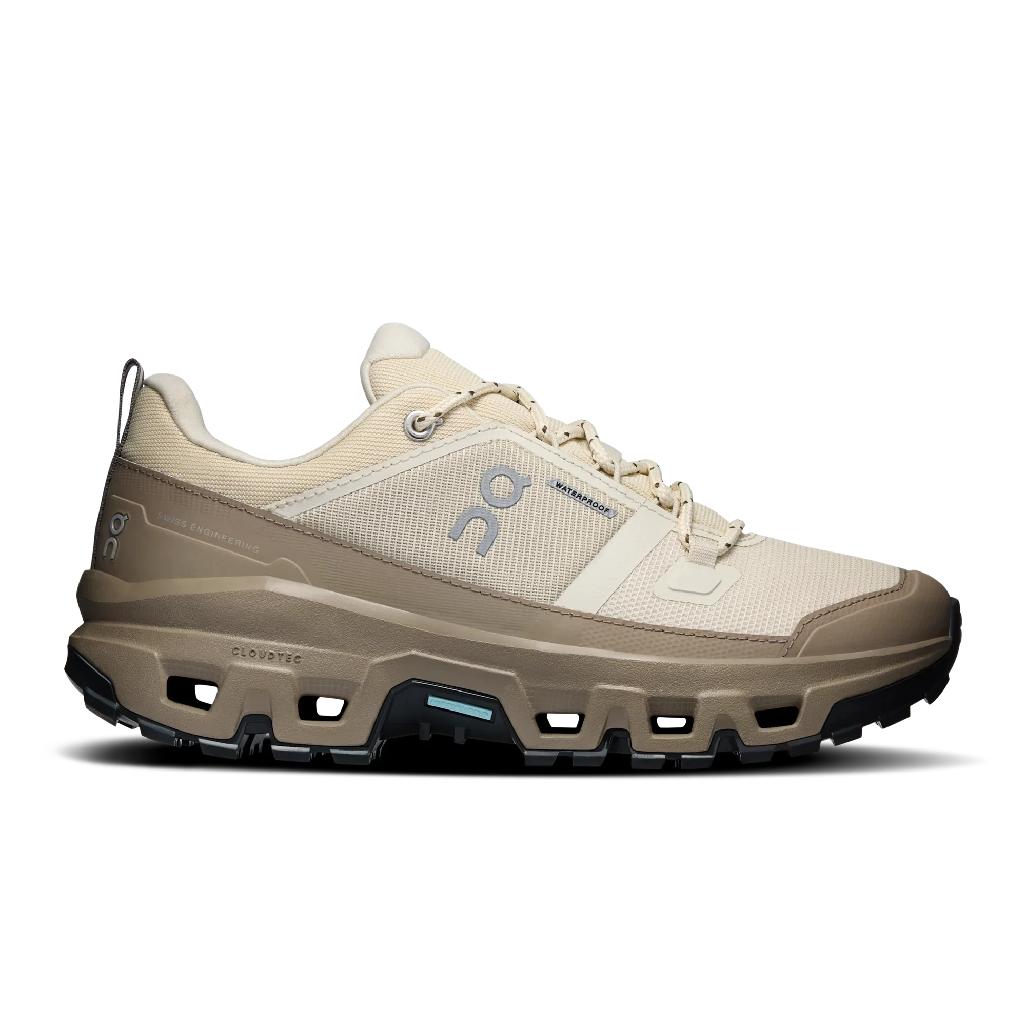 Pantofi trail On Cloudrock Low W WP - bej-maro Grain | Soba, impermeabili - 246762