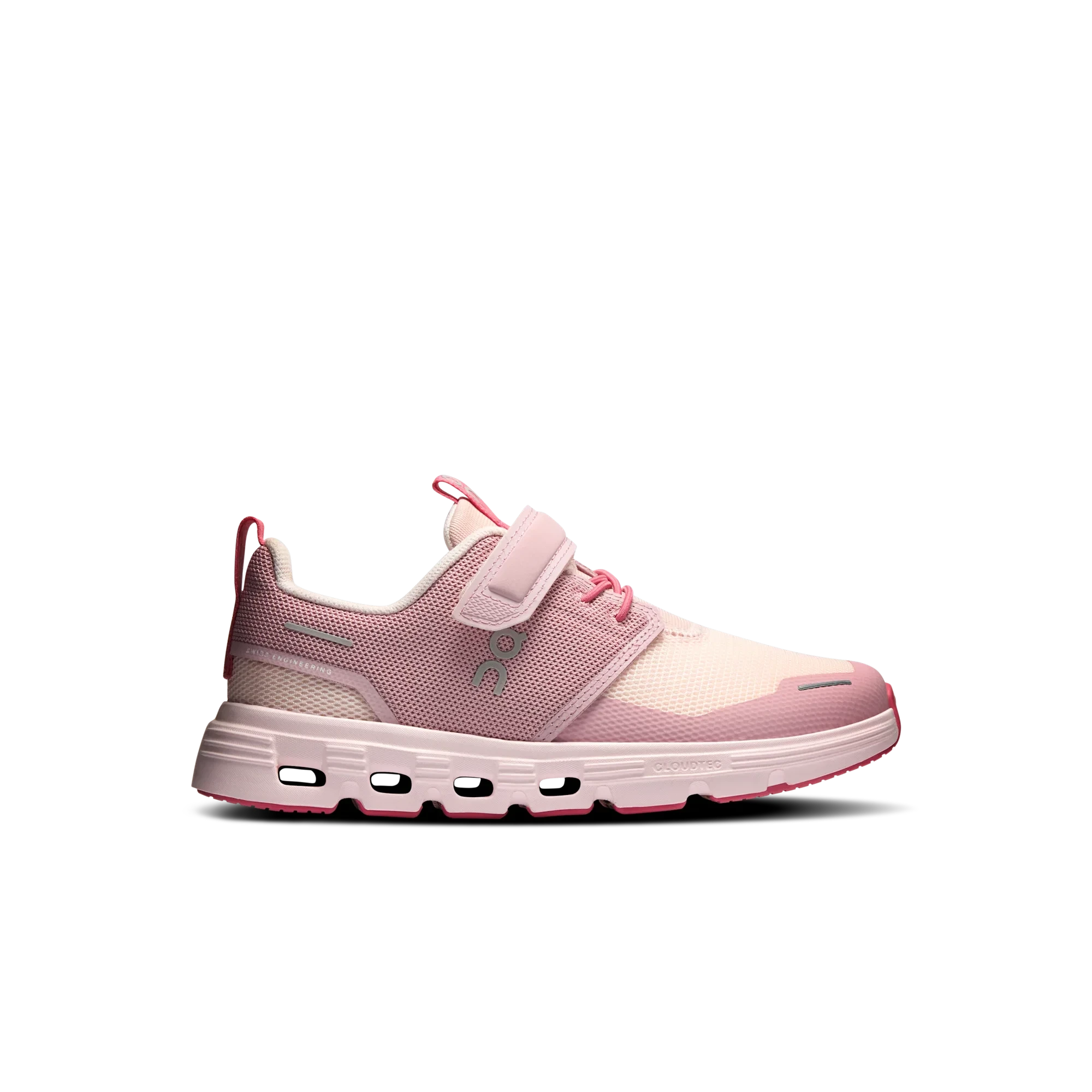 Pantofi sport copii On Cloud Play 2 - gri Zephyr | roz Camellia - 246823