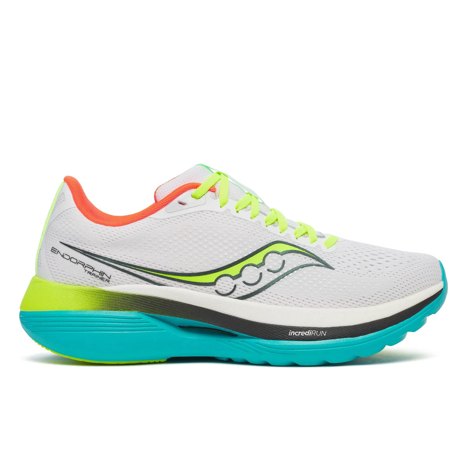 1. Pantofi alergare Saucony Endorphin Trainer - alb Mutant | șosea