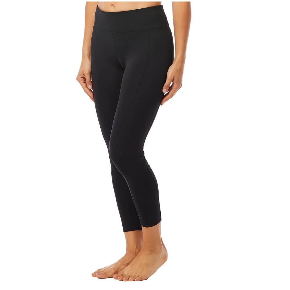 1. Colanți TYR Solid Kalani 3/4 pentru femei, negri - protecție UPF 50+, mărime XS