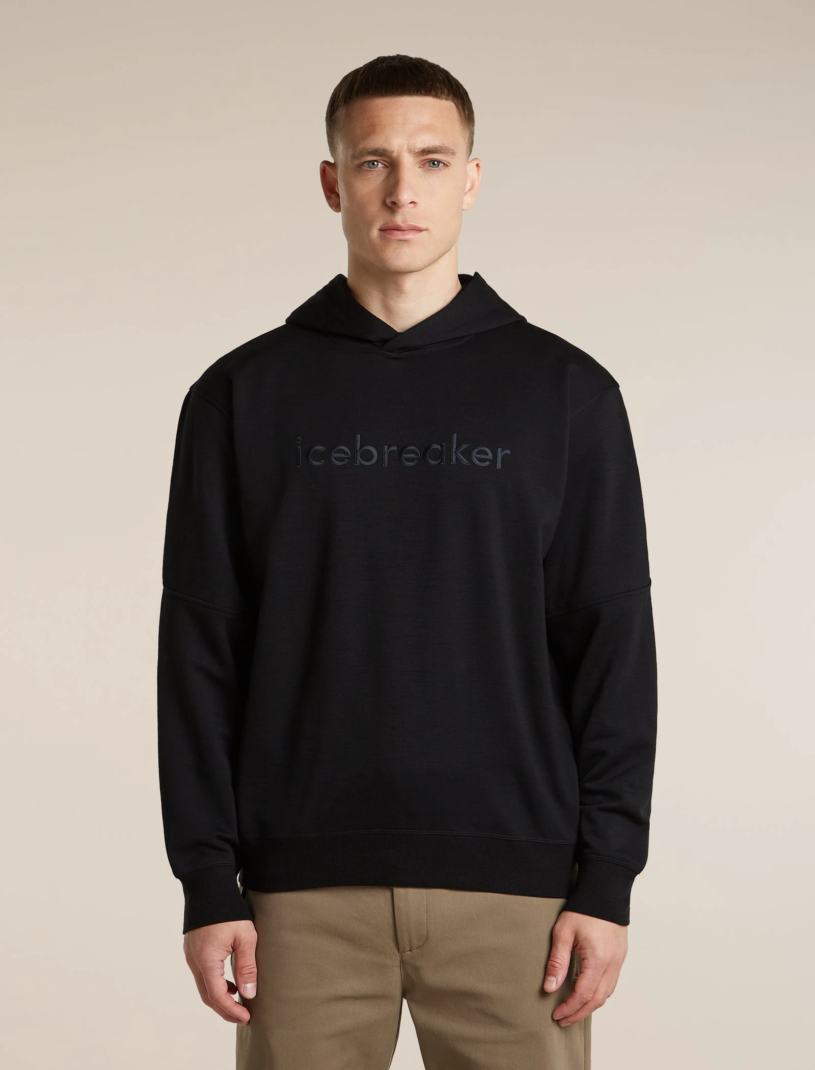 1. Hanorac Icebreaker 360 RealFleece Elemental - negru Black | Merino
