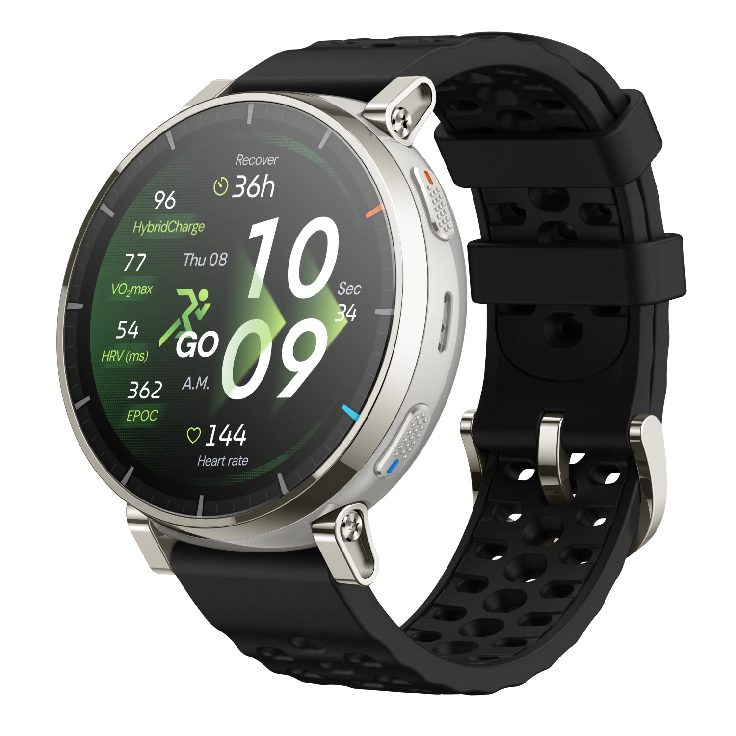 1. Ceas inteligent Amazfit Active 3 Premium - argintiu Apex | ghidare antrenament