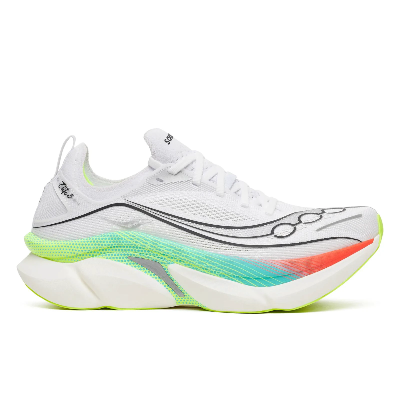 Pantofi alergare Saucony Endorphin Elite 3 - alb/multicolor | performanță maximă - 247252